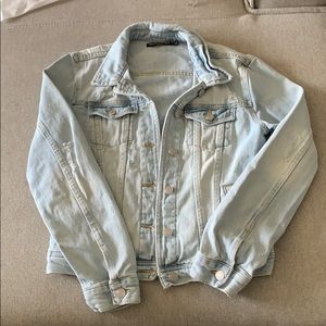 Brandy Melville distressed light wash Jean jacket